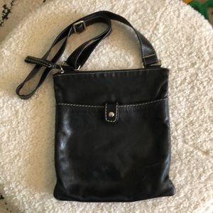 Vintage leather Roots crossbody bag